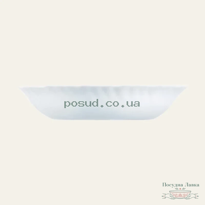 Салатник Luminarc Feston, білий скляний, Ø 18 см, 420 мл