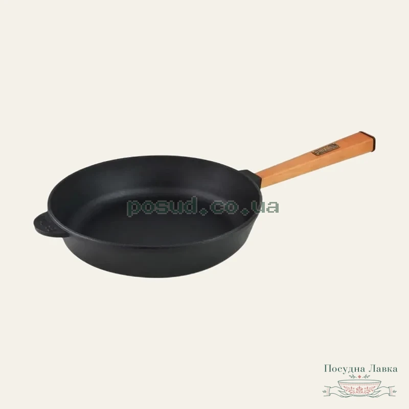 Сковорідка Brizoll чавунна 280 × 69,5 мм з ручкою, O2860-P