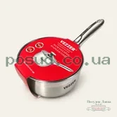 Фото товару «Ківш Vezzer VZ12141-18S з кришкою, 2 л, 18 см, нержавіюча сталь»