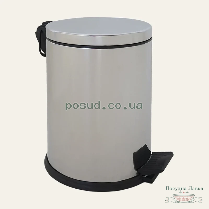 Відро для сміття з педаллю Eco Fabric, 12 л, нержавіюча сталь, EF-82274
