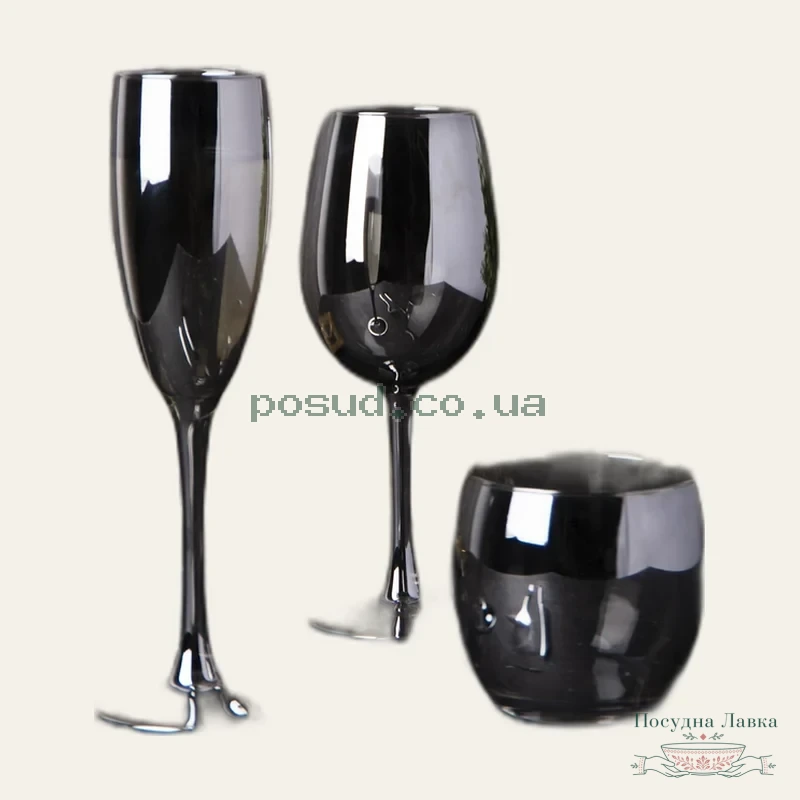 Набір келихів Luminarc DELICE GRAPHITE, 360 мл, 6 шт