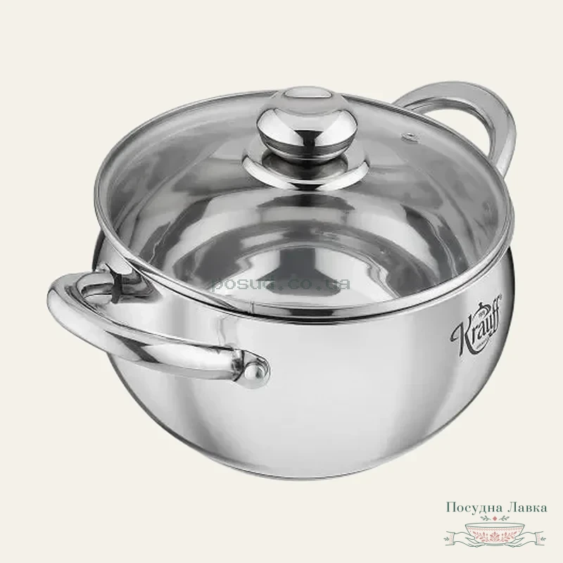 Каструля 2,0 л зі скляною кришкою, 16 см Krauff 26-242-014