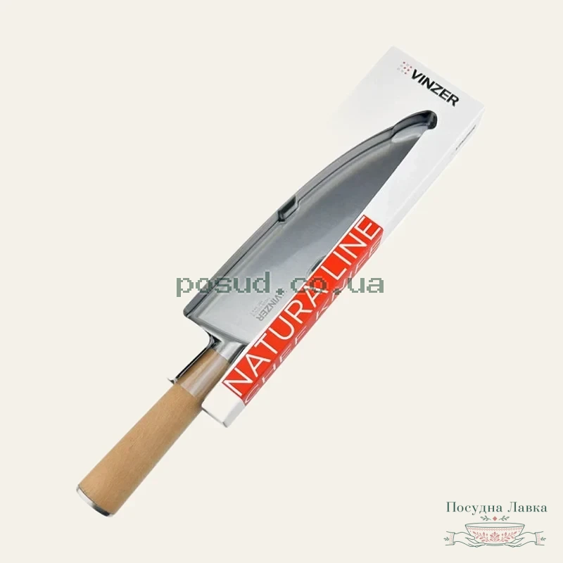 Фото товару «Ніж Vinzer Natura line кухарський 19 см, 50615»