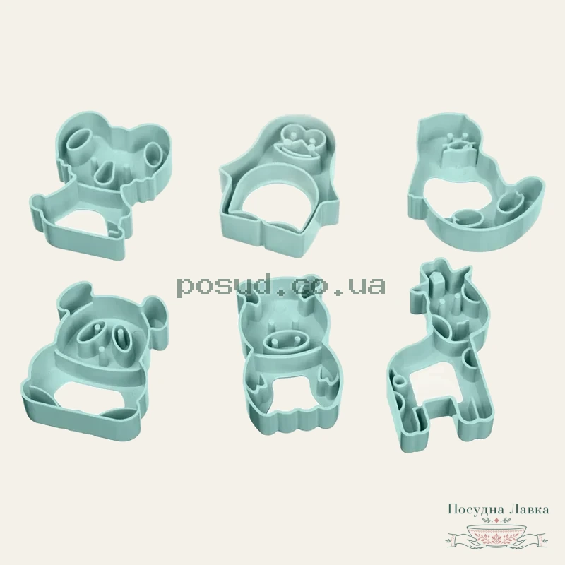 Набір формочок для печива Ardesto Tasty Baking AR2309TP, 6 шт., блакитний Tiffany