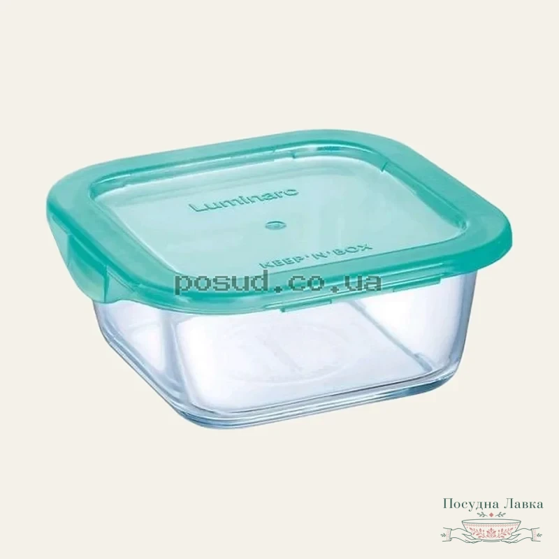 Ємність для їжі квадратна Luminarc Keep «n» Box Lagoon, 380 мл Е, P5522
