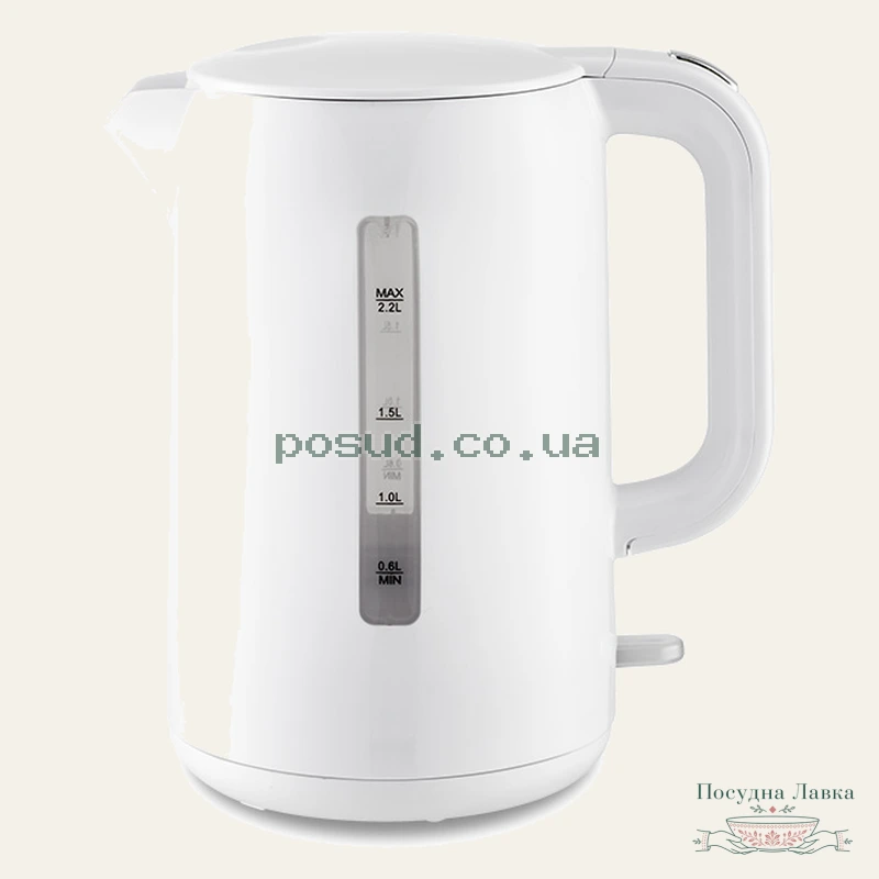 Фото товару «Електрочайник Maestro MR-022-WHITE, 2,2 л, білий»