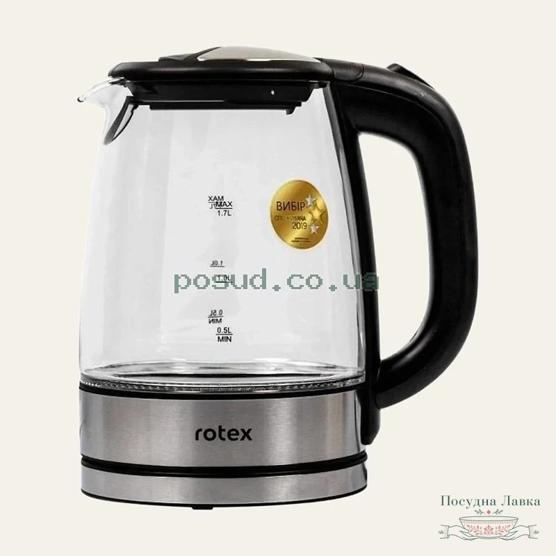 Фото товару «Електрочайник RKT 83-GS 2200 Вт 1,7 л Rotex»