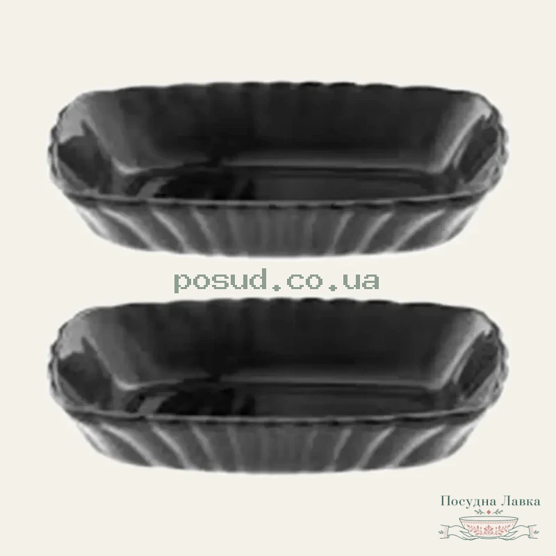 Фото товару «Набір салатників Pasabahce Mezze Black 179 × 114 мм, 2 шт.»