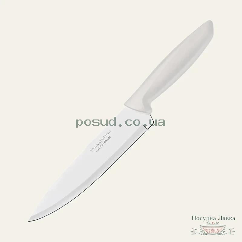 Ніж Tramontina PLENUS light grey Chef 178 мм індивідуальне пакування, блістер, 23426/137