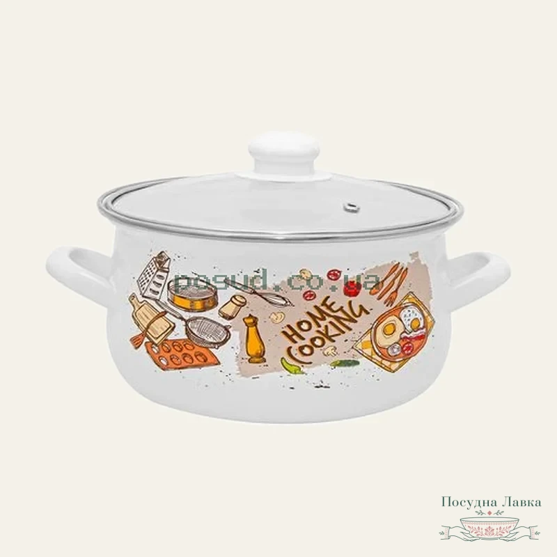 Каструля емальована з кришкою Infinity Home Cooking SD-1532, 1,8 л, Ø 16 см, 6788059
