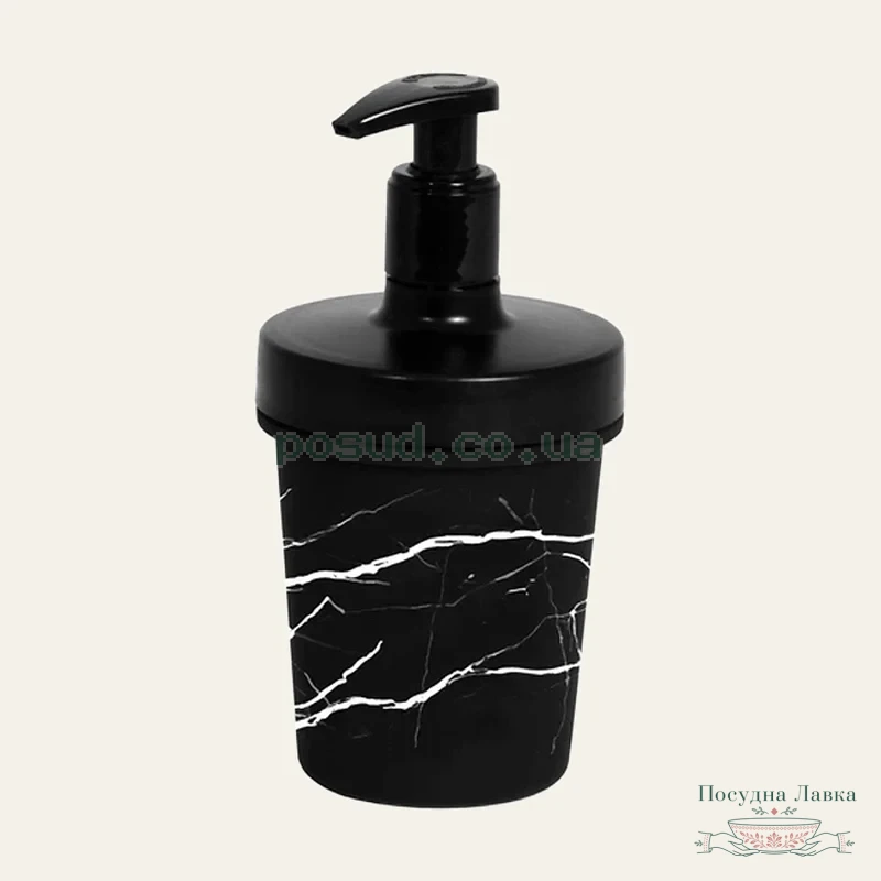 Фото товару «Дозатор для мила Herevin Black Marble, 0,32 л, 124000-003»