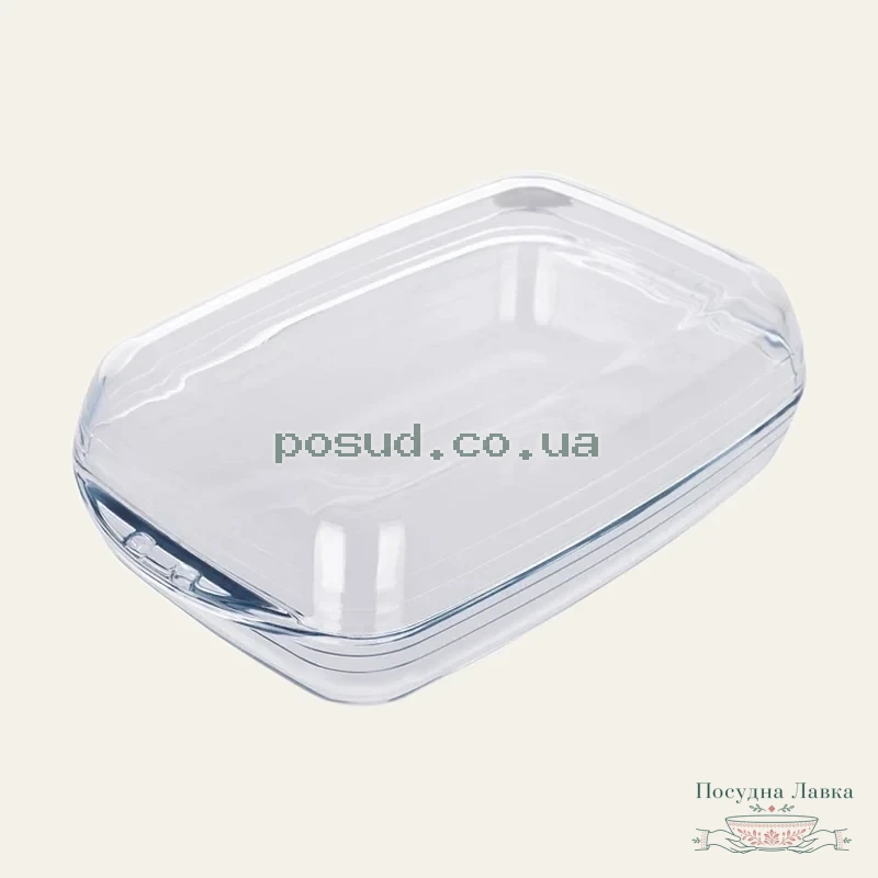 Каструля Pyrex, прямокутна скляна з кришкою, 5,2 л (2,6 + 2,6 л), 555A000
