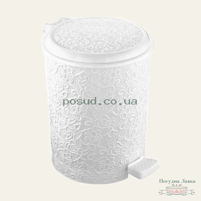 Фото товару «Відро для сміття з педаллю Elif Plastic «Ажур» 10 л»
