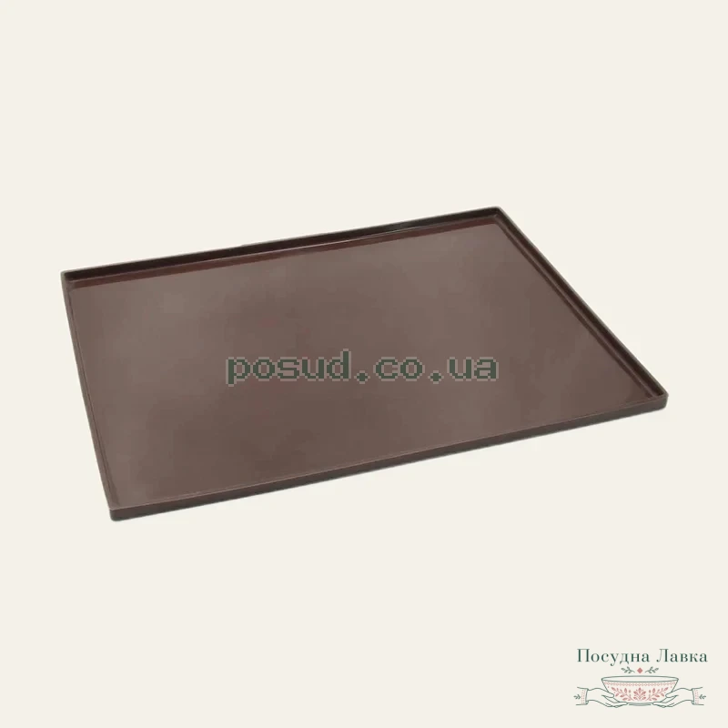 Килимок з бортом для випікання бісквіту та рулету Lessner Chef Choco 10247, силіконовий, 37 × 26 × 1 см