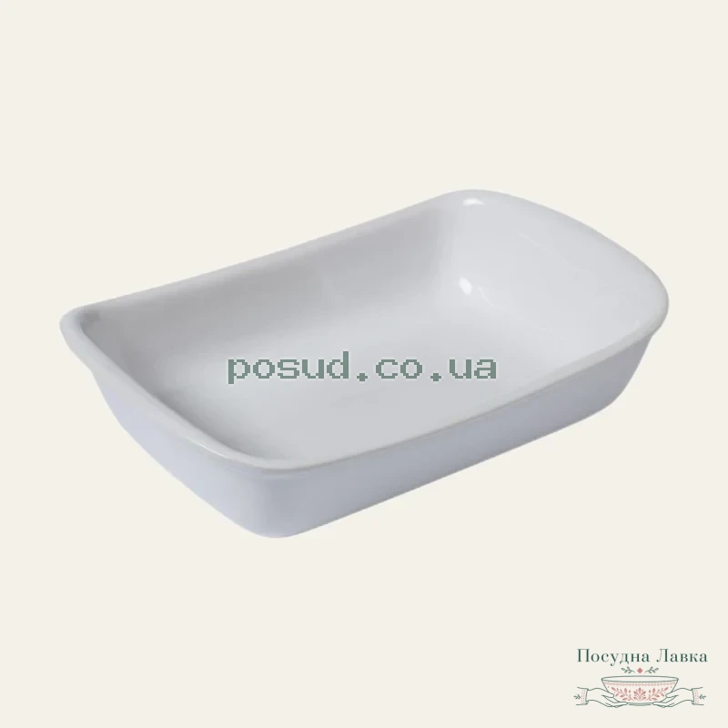 Форма прямокутна з термостійкої кераміки Pyrex Supreme White, 30 × 20 см, SU30RR1/7246