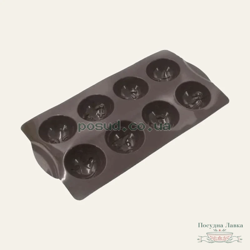 Форма силіконова Lessner Chef Choco 10244 для 8 кексів, 33 × 17,5 × 3 см