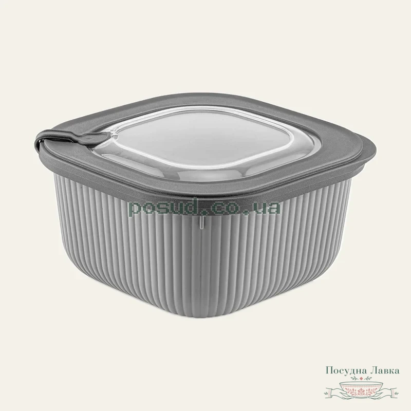 Фото товару «Контейнер пластиковий Idea Home 00683 Line Box MIX / квадратний 1,8 л»