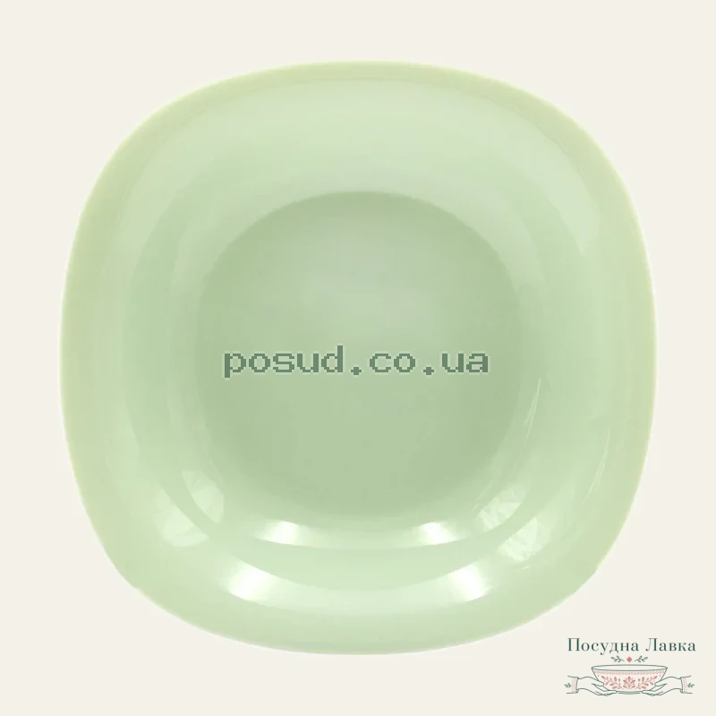 Тарілка Luminarc Carine Paradise Green, глибока квадратна, 21 см V7417