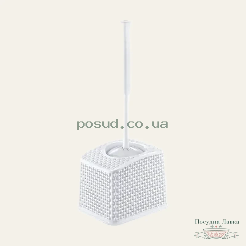 Фото товару «Йоржик для унітаза з підставкою Honeycomb (білий)»