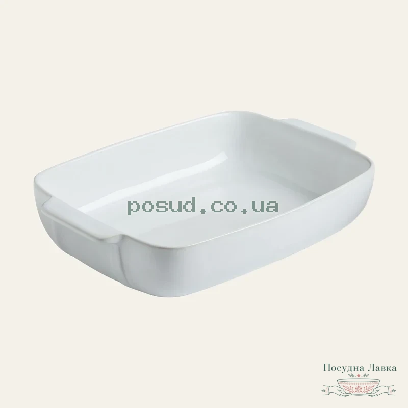 Фото товару «Форма керамічна прямокутна Pyrex Signature, 30 × 22 см, біла, SG30RR1/7646»