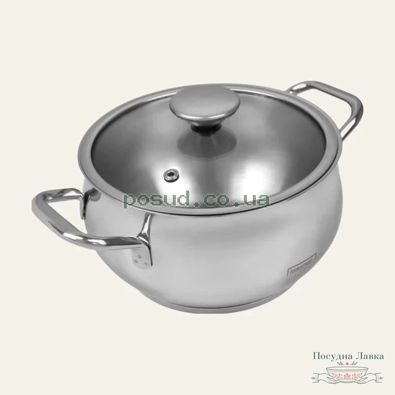 Каструля Lessner Ottimo 55879-18, з нержавіючої сталі, 2,45 л, Ø 18 см