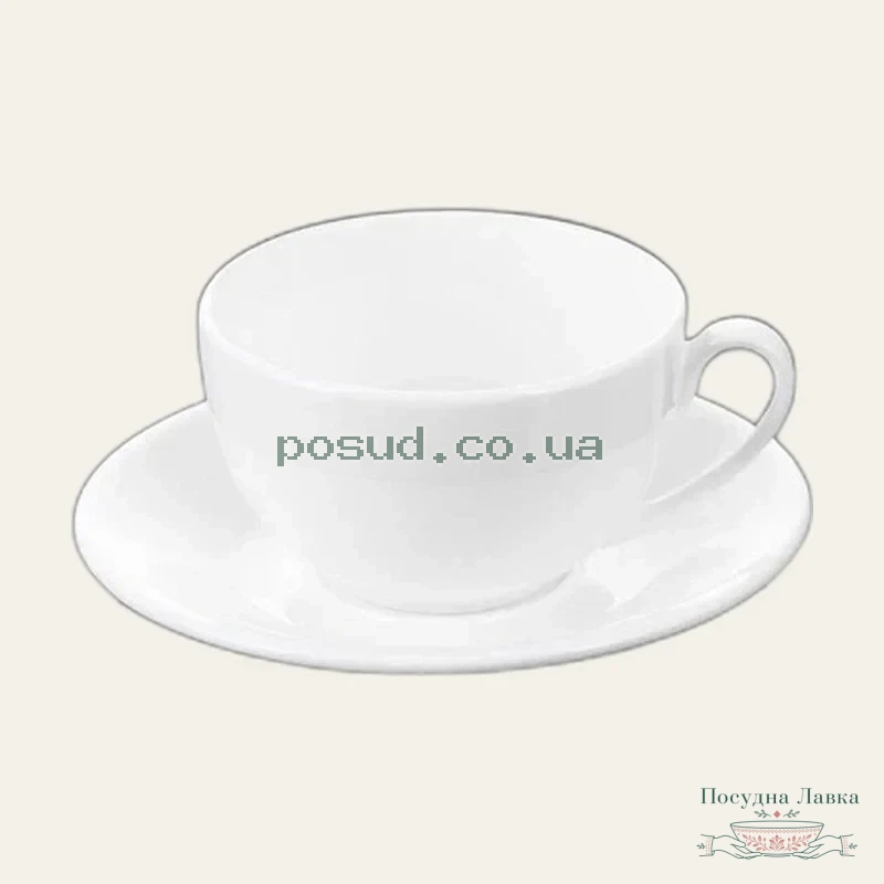 Чашка Wilmax з блюдцем 180 мл чайна, 993189/AB