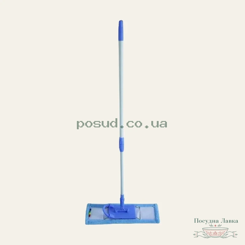 Швабра для підлоги, мікрофібра, Feniks Mop DAF металева основа, телескопічна, 9142