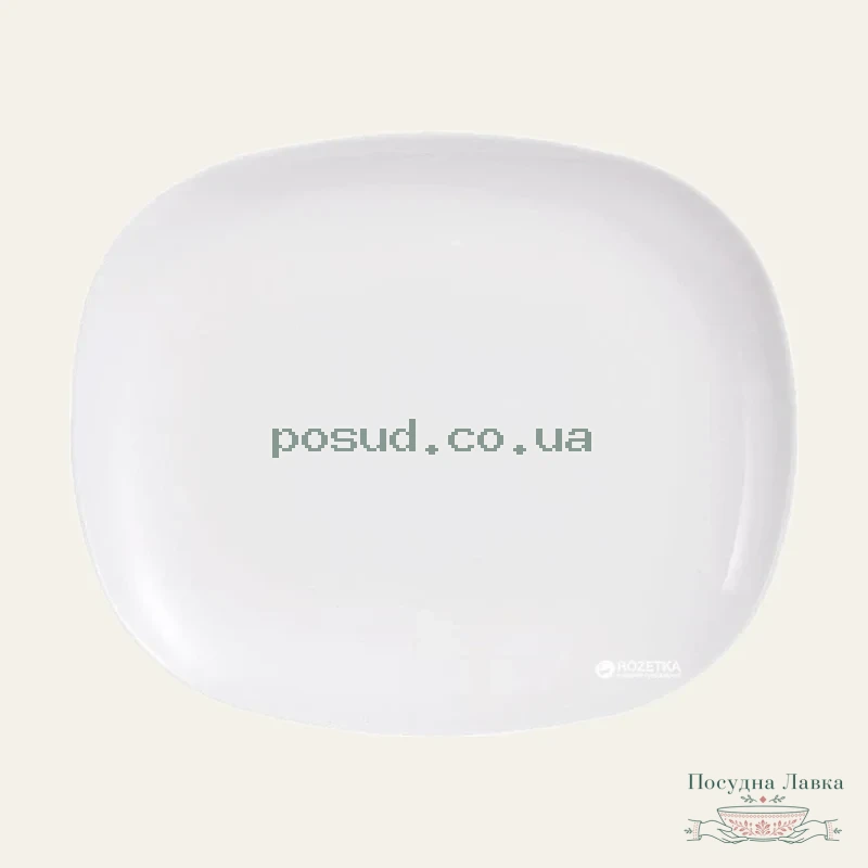 Фото товару «Тарілка Luminarc SWEET LINE WHITE прямокутна / 35 см, E8007»