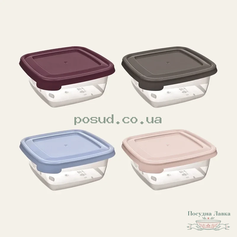 Фото товару «Контейнер пластиковий Bager BG-619 COOK&KEEP MIX / квадратний 0,5 л»